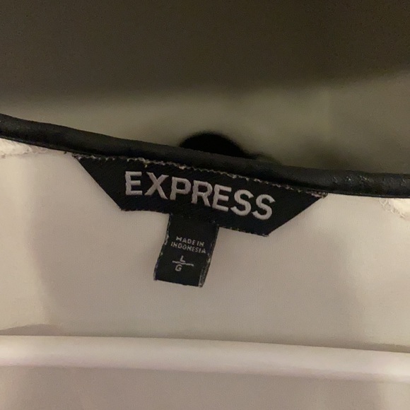 Bundle of Express Work or Casual tops with lace, leather, and zipper details! - Picture 4 of 11